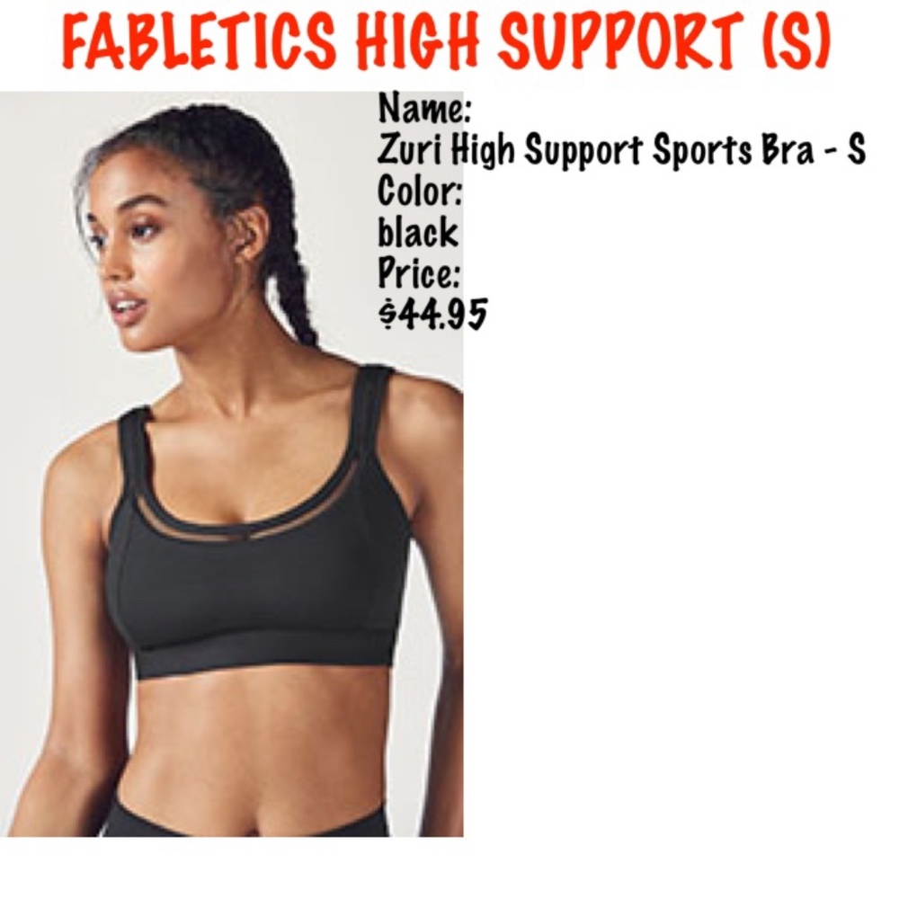 NWOT FABLETICS HIGH SUPPORT Bra (S)